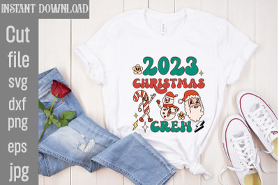 2023 Christmas Crew ,Retro Christmas Sublimation Bundle Christmas Bund