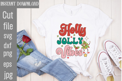 Holly Jolly Vibes,Retro Christmas Sublimation Bundle Christmas Bundle,