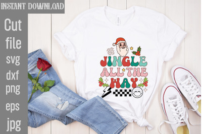 Jingle All the Way&2C;Retro Christmas Sublimation Bundle Christmas Bundle