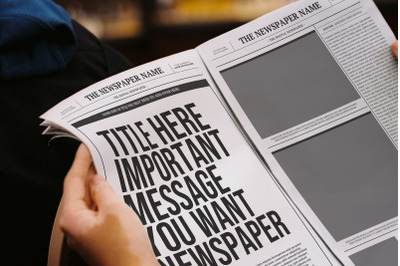 Newspaper Mockups with Editable Content and Cover