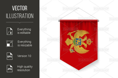 Pennant Flag of Montenegro