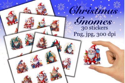 Christmas gnomes stickers