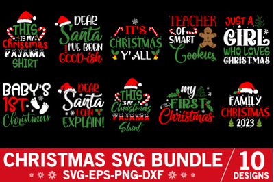 Funny Christmas SVG Bundle, Merry Christmas Shirt, Christmas Cut Files