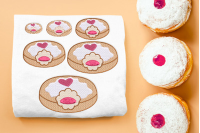 Mini Hanukkah Jelly Donut | Embroidery