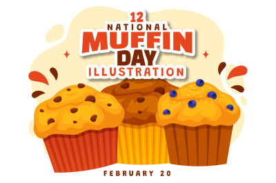 12 National Muffin Day Illustration