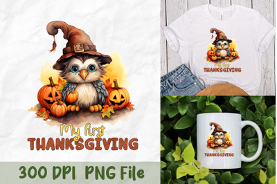 Thanksgiving Cat Pilgrim Hat Cute