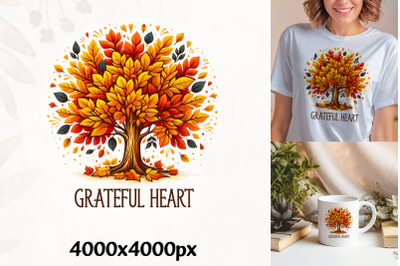 Vibrant Autumn Tree Graphic