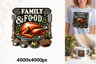 Family Feast Turkey Clipart