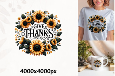 Give Thanks with Sunflowers