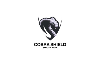 cobra shield vector template logo design