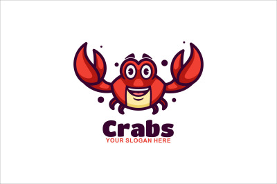 crab vector template logo design