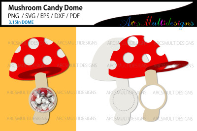Mushroom candy dome holder