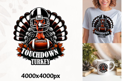 Touchdown Turkey Football Spirit