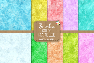 Seamless Color Marbled Digital Texture Papers