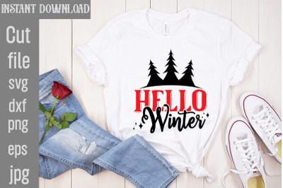 Hello Winter SVG cut file&2C;Christmas SVG Design&2C; Christmas Tree Bundle&2C;