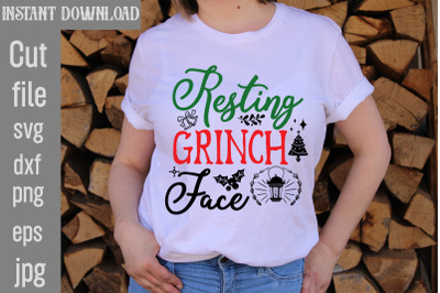 Resting Grinch Face SVG cut file&2C;Christmas SVG Design&2C; Christmas Tree