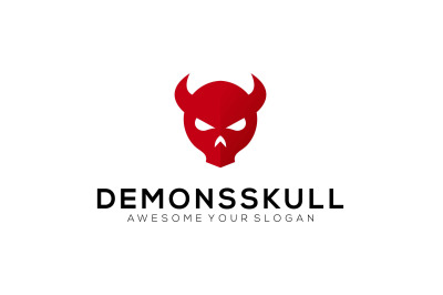 demon or evil icon vector template logo design