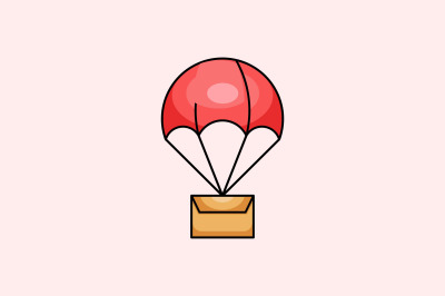 envelope air balloon vector template logo design