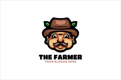 farmer face vector template logo design