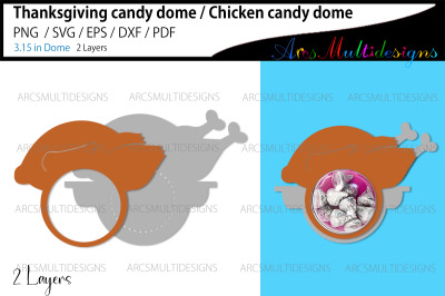 Chicken candy dome holder