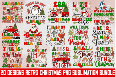 Retro Christmas PNG Sublimation Bundle&2C;Christmas Sublimation Bundle &2C;R