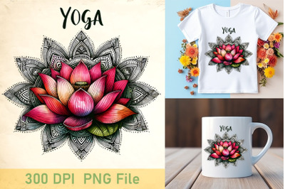 Lotus Yoga Bloom Illustration