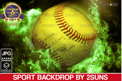 Softball ball sport digital backdrop, sport background