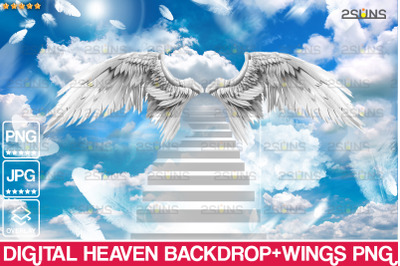 Funeral Heaven Clouds Backdrop wings png