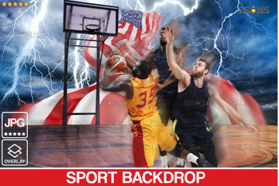 Basketball Backdrop, Sports Digital Background