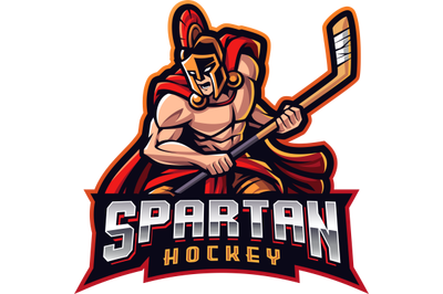 Spartan hockey esport mascot logo design