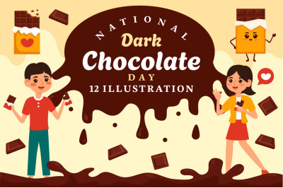 12 National Dark Chocolate Day Illustration