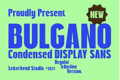 Bulgano - Condensed Display Font