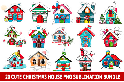 Christmas House PNG Sublimation Bun