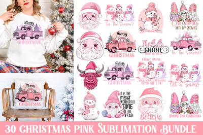 Pink Christmas Sublimation Bundle
