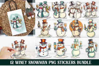 Winey Snowman Stickers Bundle