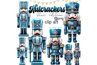 Nutcracker Soldier Blue Christmas Clipart
