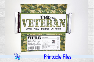 Military Veteran Candy Bar Wrapper