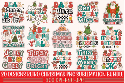 Retro Christmas Png Sublimation Bundle&2C;20 designs&2C;on sell design&2C;big s