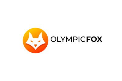 fox face logo vector template logo design