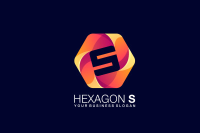 hexagon s vector template logo design