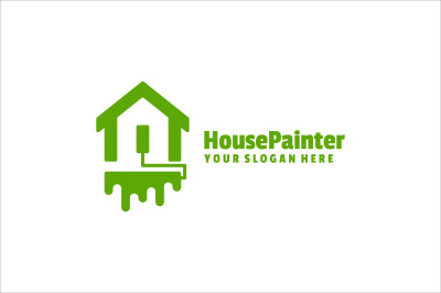 home or house paint logo vector template logo design