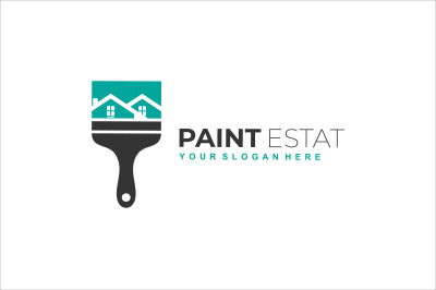 home or house paint vector template logo design