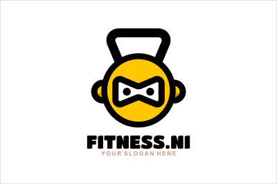 kettlebell vector template logo design