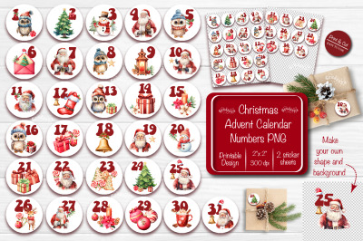 Christmas Advent numbers Christmas Advent calendar numbers Countdown t