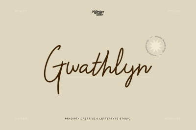 Gwathlyn Beauty Monoline Font