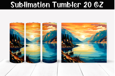 Seascapes Sublimation Tumbler Wrap 20 oz