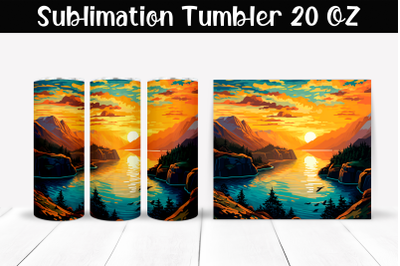 Seascapes Sublimation Tumbler Wrap 20 oz