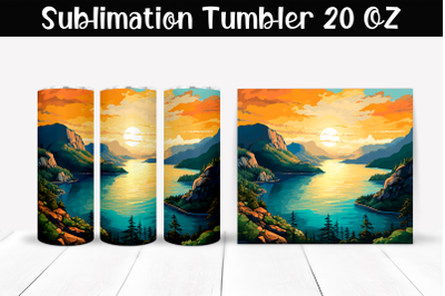 Seascapes Sublimation Tumbler Wrap 20 oz