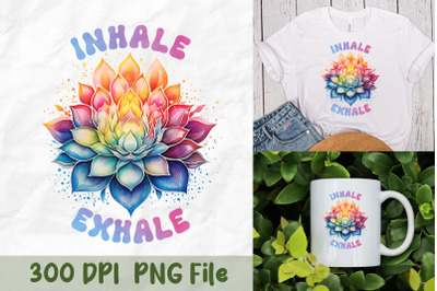 Inhale Exhale Lotus Art