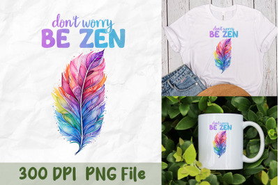 Feather Zen Calmness Graphic